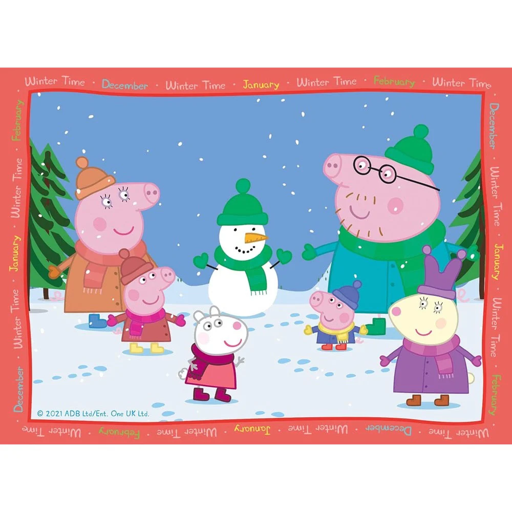 Ravensburger 04104-7 Peppa Pig Family Time 4 In a Box 12, 16, 20 & 24pc Jigsaw Puzzle - Image 5
