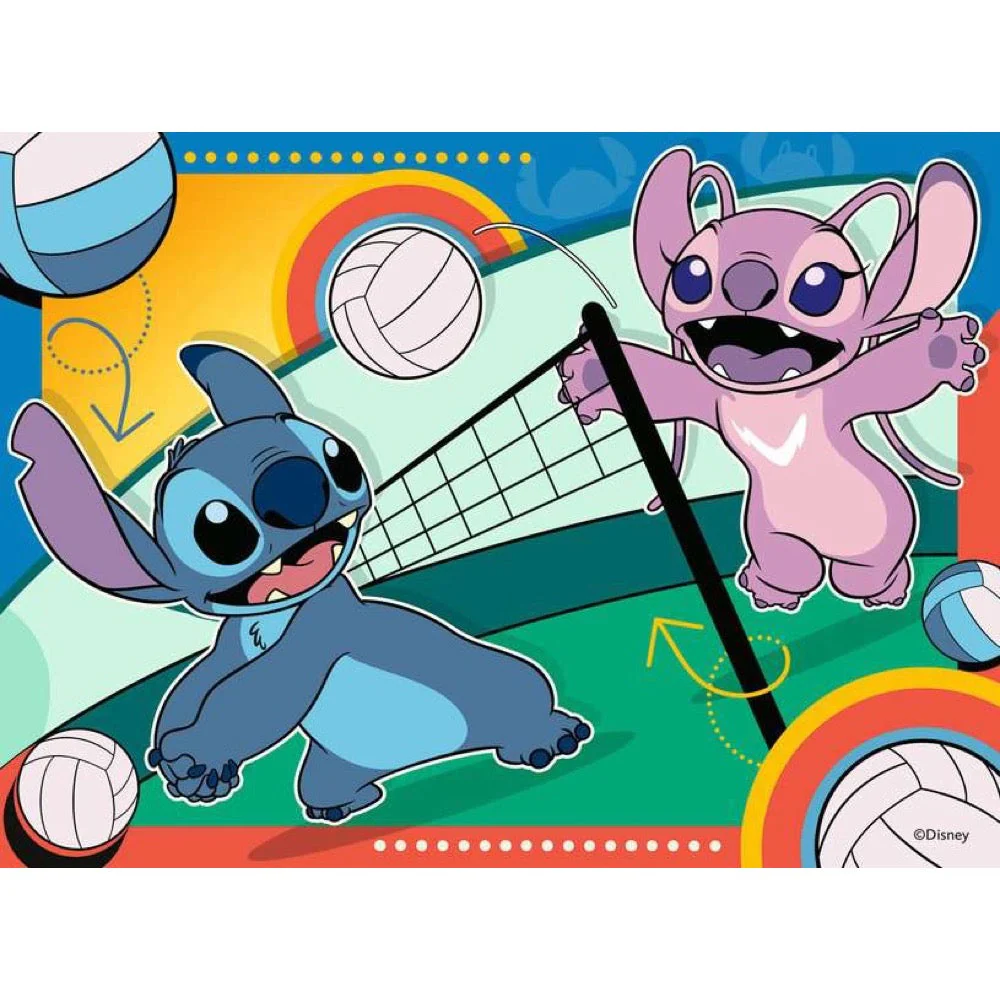 Ravensburger 04106-1 Disney Sporty Stitch 4 In a Box 12, 16, 20 & 24pc Jigsaw Puzzle - Image 4