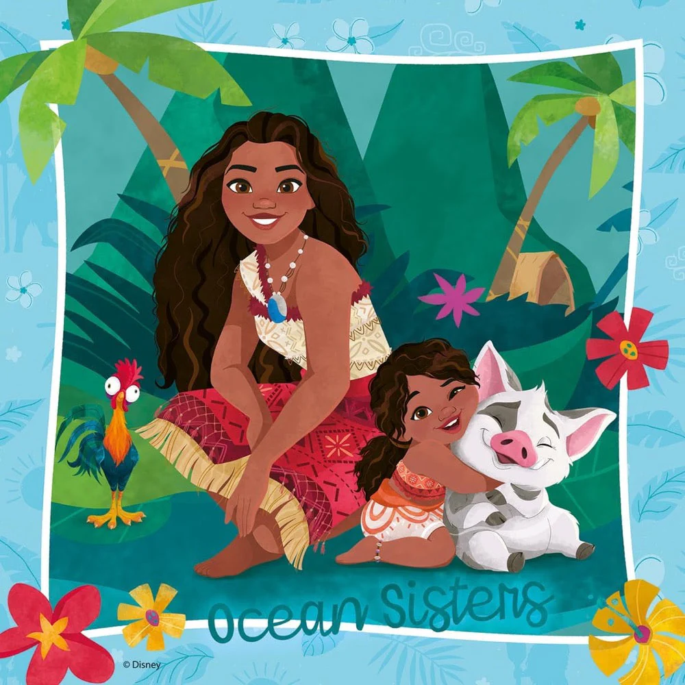 Ravensburger 04123-8 Disney Moana 2 Off to New Adventures 3x49pc Jigsaw Puzzle - Image 3