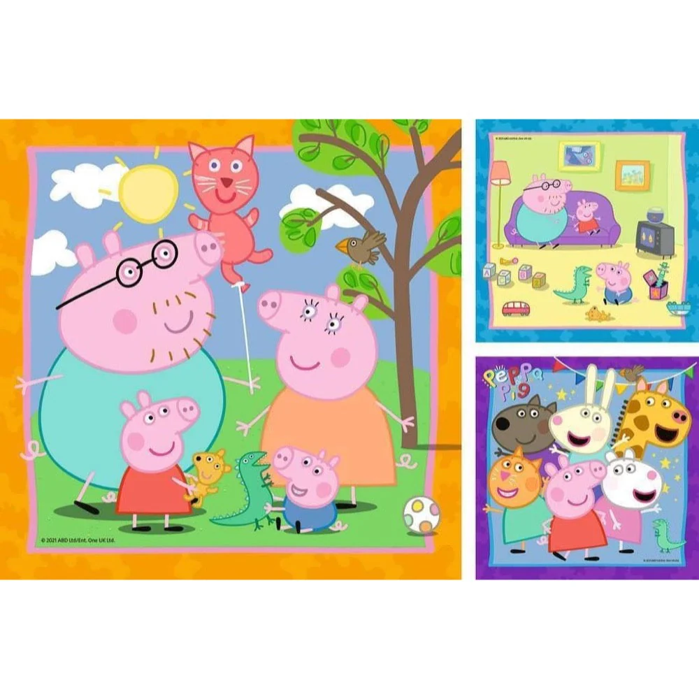 Ravensburger 05579-1 Peppa's Family & Friends 3x49pc Jigsaw Puzzle - Image 2