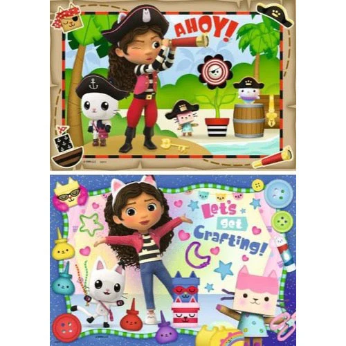 Ravensburger 05710-8 Gabby's Dollhouse Lets Pirate Party! 2x24pc Jigsaw Puzzle - Image 2