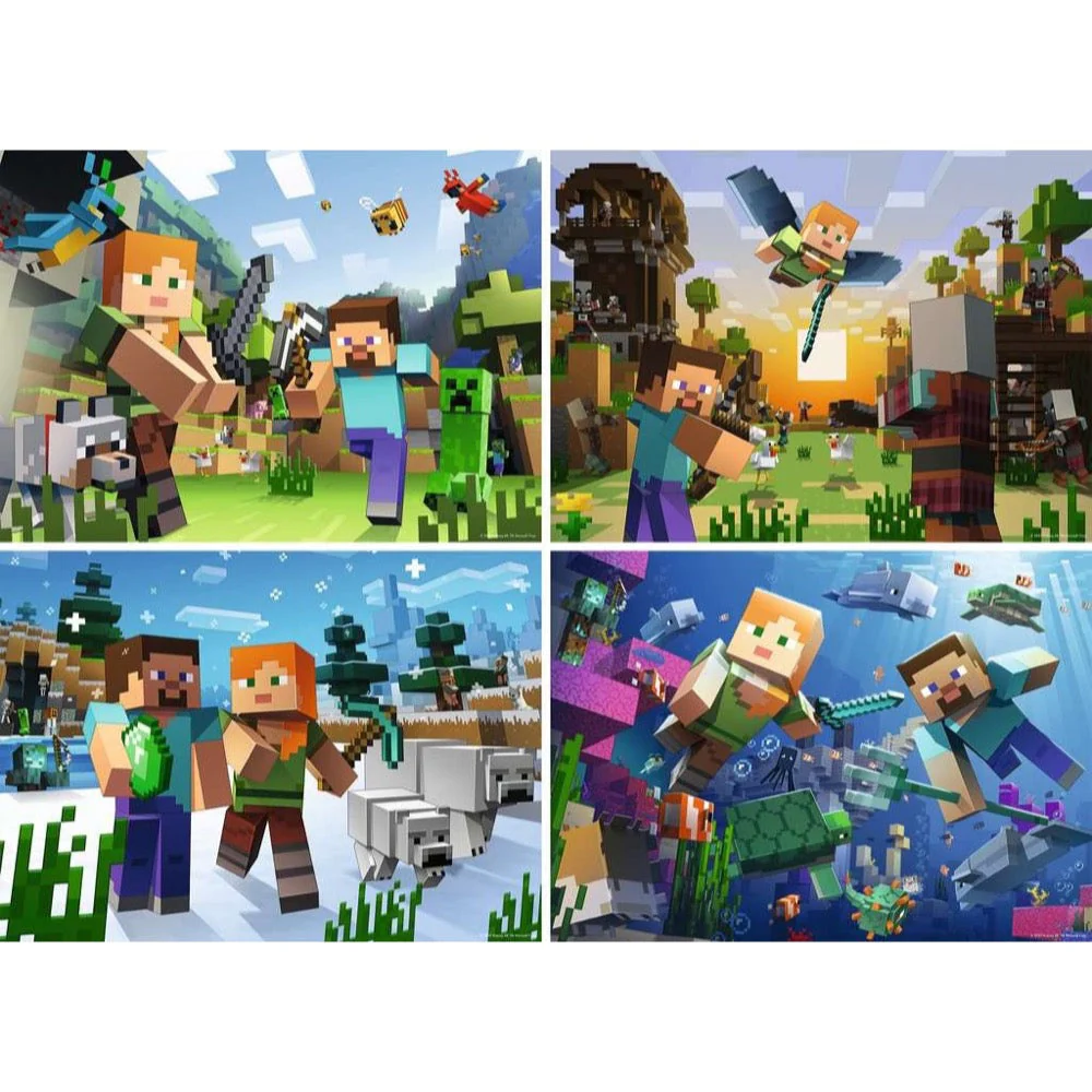 Ravensburger 05716-0 Minecraft Bumper Pack 4x100pc Jigsaw Puzzle - Image 2