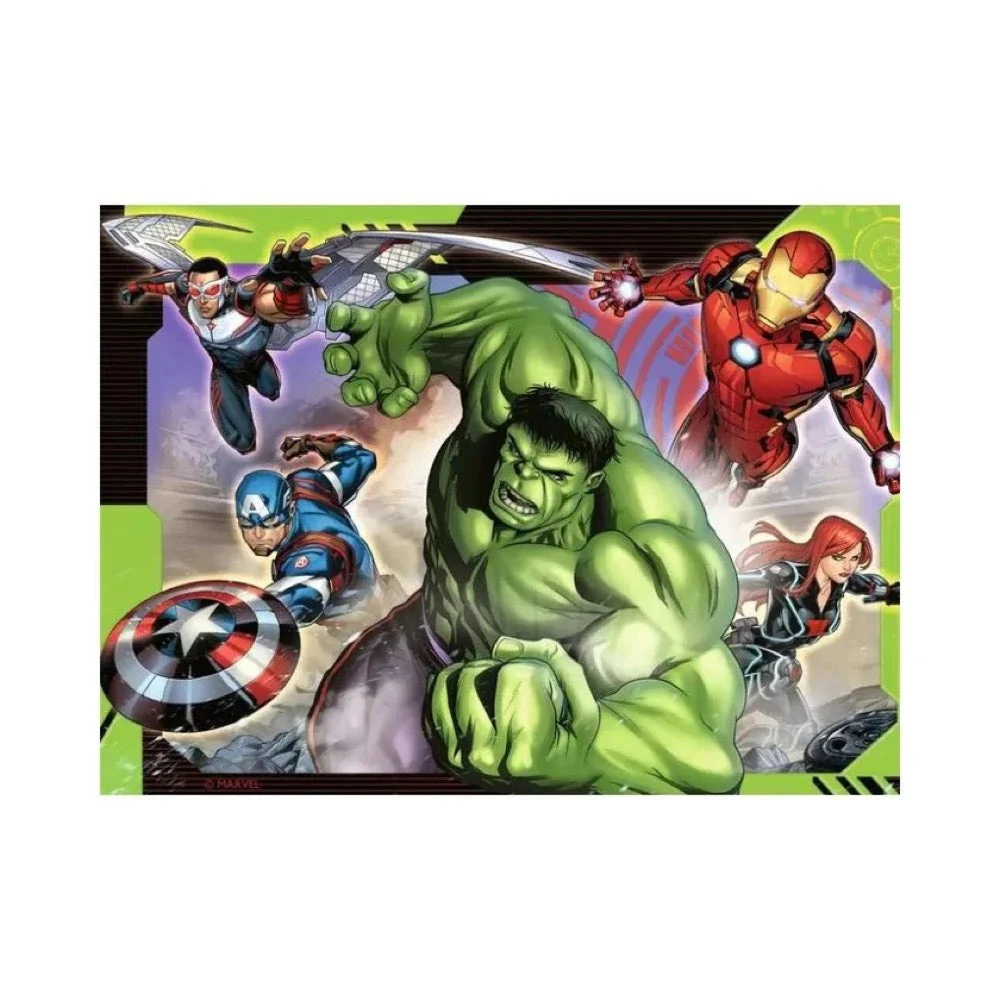 Ravensburger 06942-2 Disney Marvel Avengers 4 In a Box 12, 16, 20 & 24pc Jigsaw Puzzle - Image 5