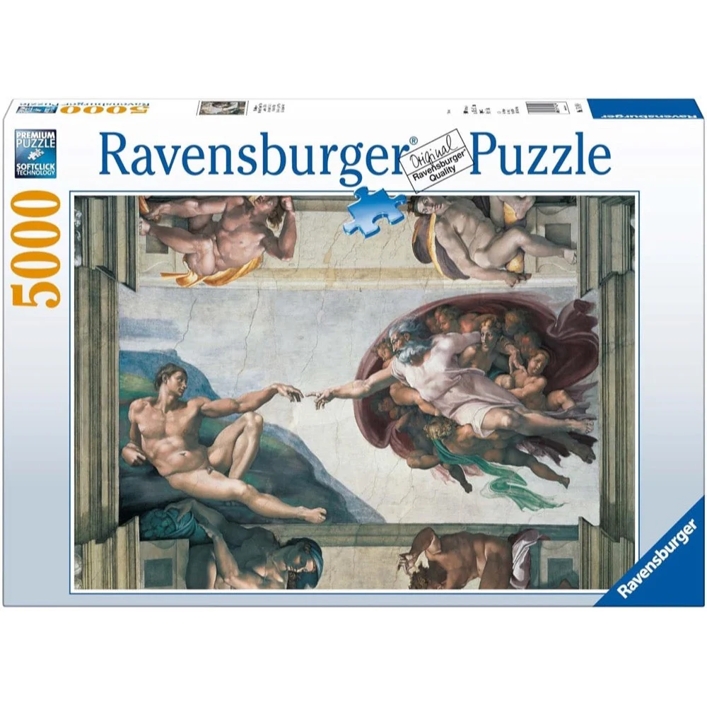 Ravensburger 17408-9 Michelangelo The Creation Of Adam 5000pc Jigsaw Puzzle