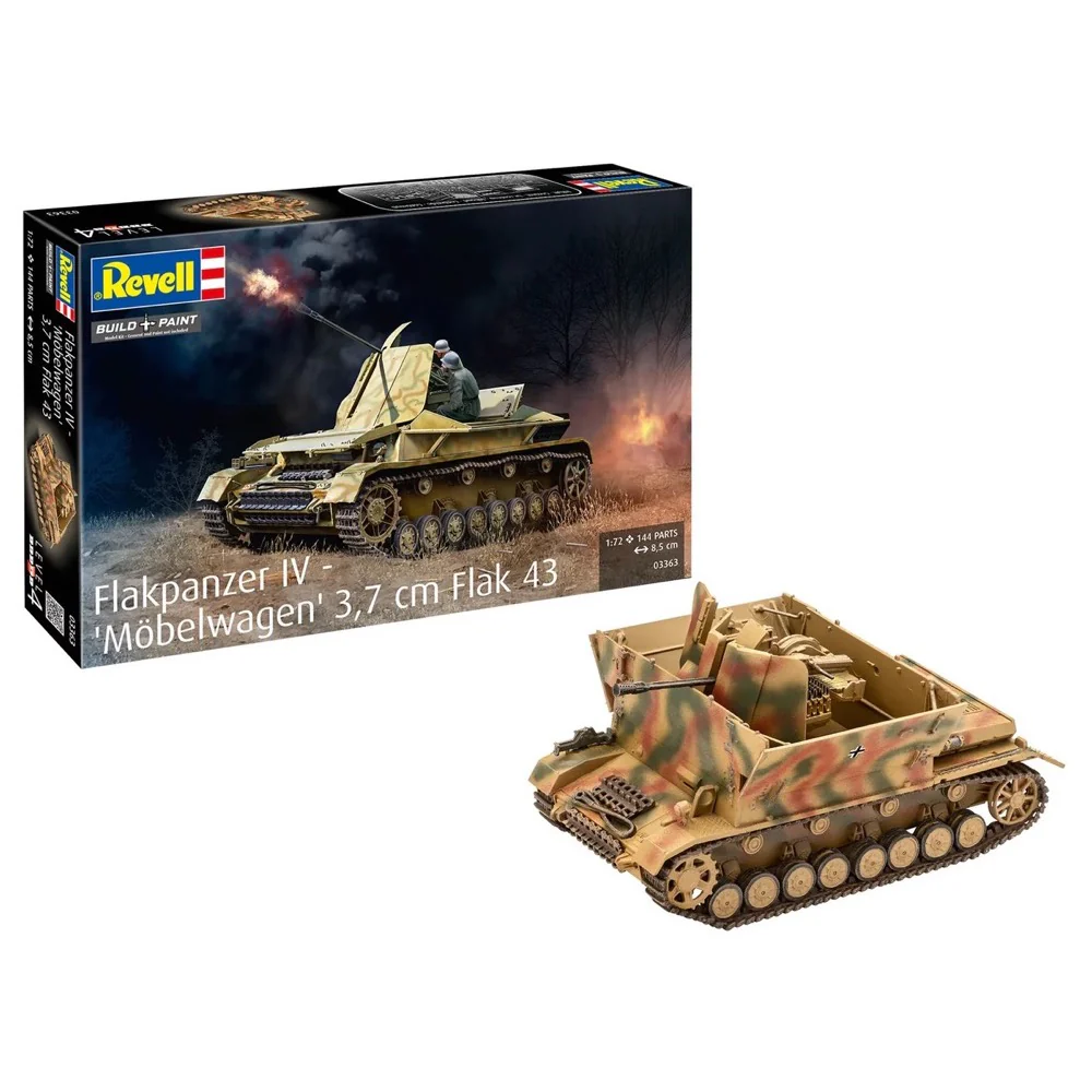 Revell 03363 1/72 Flakpanzer IV Möbelwagen 3,7cm Flak 43 - Image 5