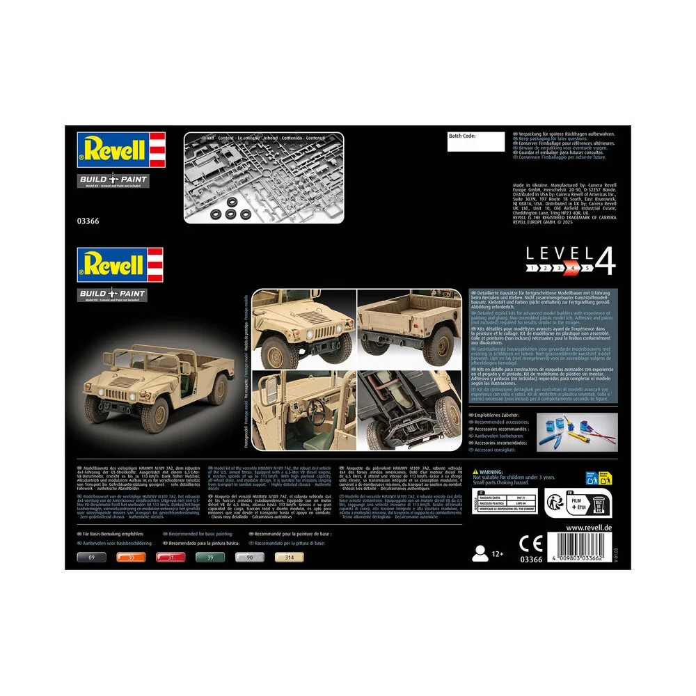 Revell 063366 1/35 HMMWV M1097A2 Model Set - Image 8