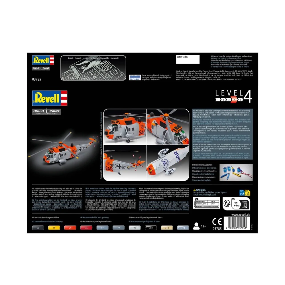 Revell 063785 1/72 Westland Sea King Mk. 41 Model Set - Image 11