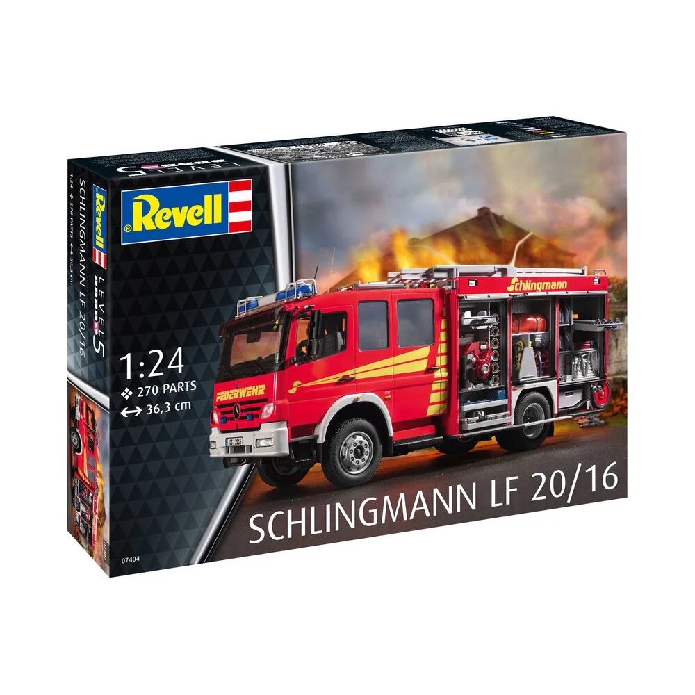 Revell 07404 1/24 Mercedes-Benz Atego 1529 AF Schlingmann LF20/16 Fire Truck - Image 10