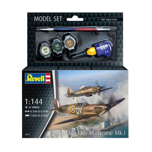 Revell 63771 1/144 Spitfire Mk.Ia & Hurricane Mk.I Model Set - Image 2