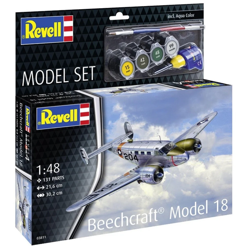 Revell 63811 1/48 Beechcraft Model 18 Model Kit Set - Image 4