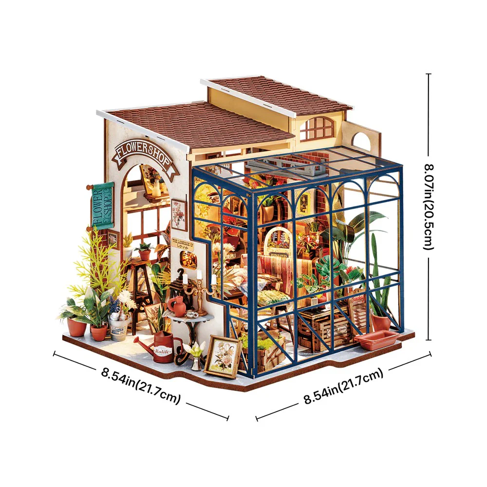 Robotime DIY Mini House Emily's Flower Shop - Image 8