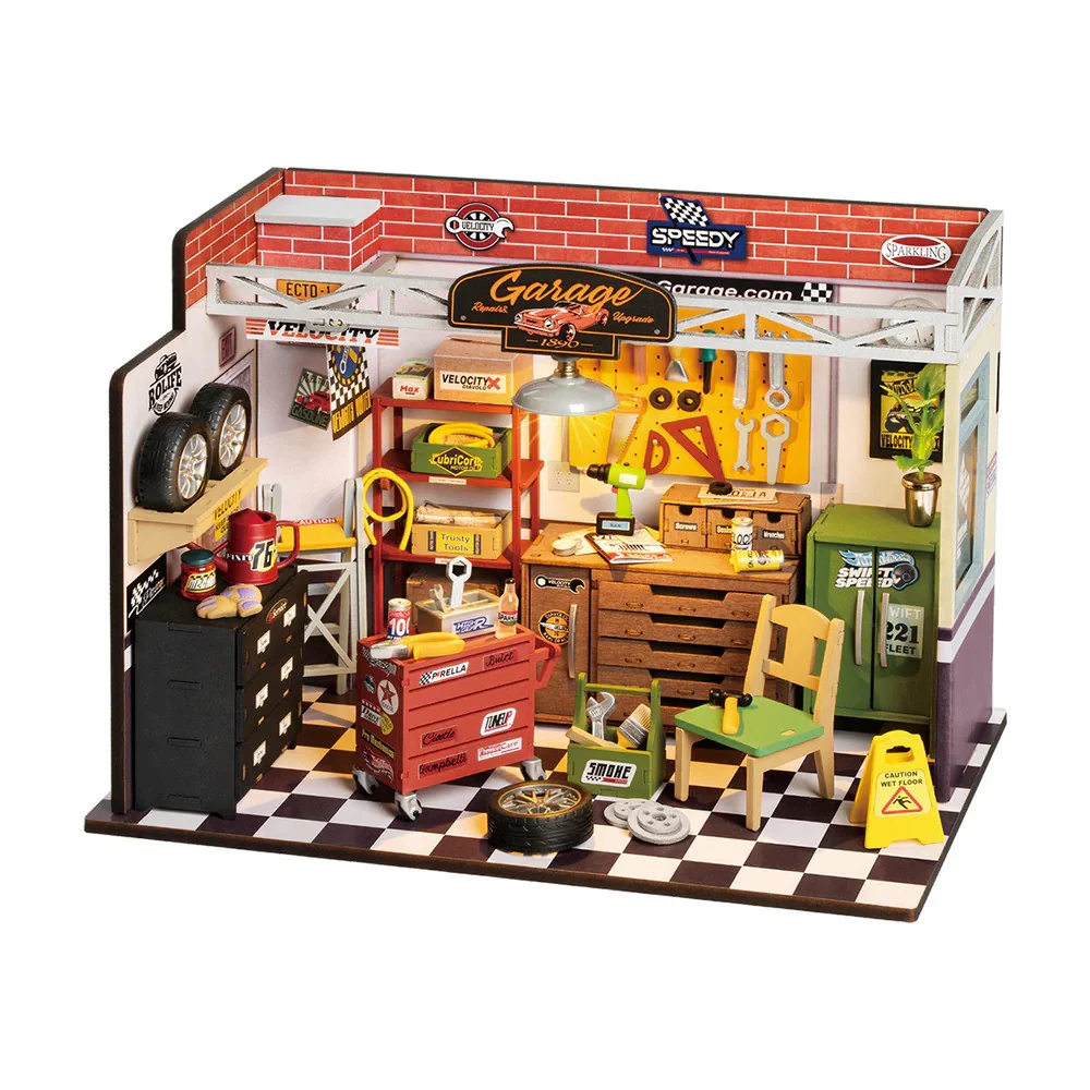 Robotime DIY Mini House Garage Workshop