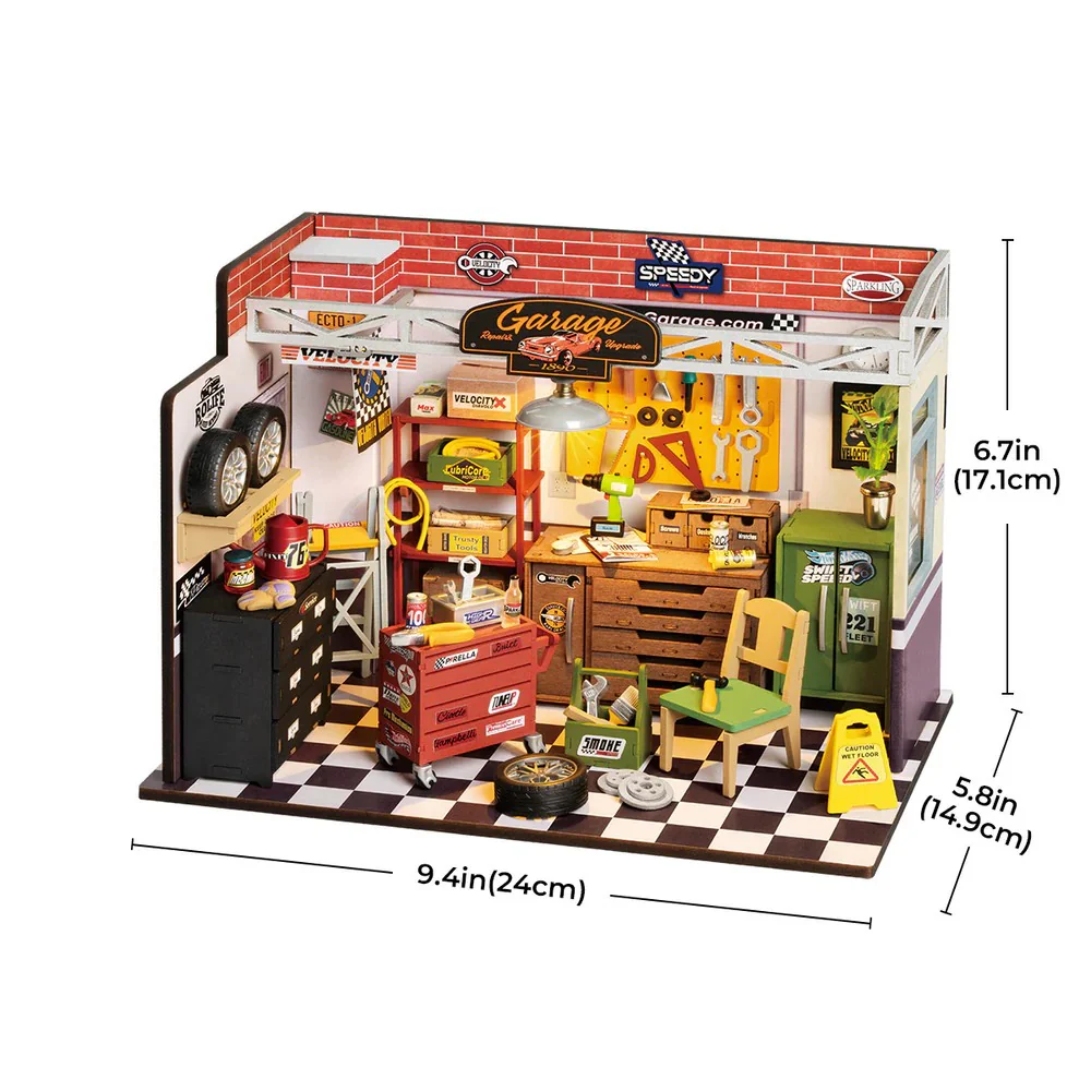 Robotime DIY Mini House Garage Workshop - Image 7