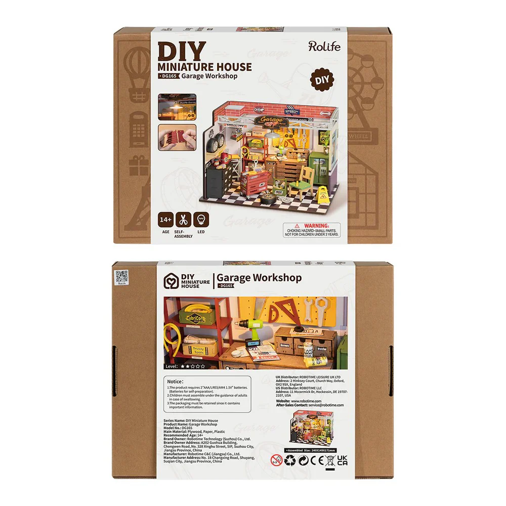 Robotime DIY Mini House Garage Workshop - Image 8