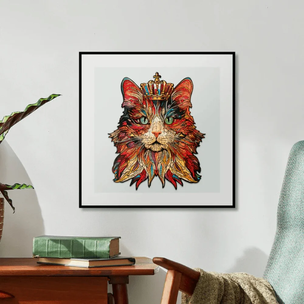 Robotime Puzzle Paradise Cat King 200pc Wooden Jigsaw Puzzle - Image 5