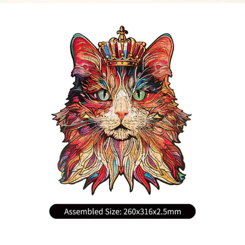 Robotime Puzzle Paradise Cat King 200pc Wooden Jigsaw Puzzle - Image 6