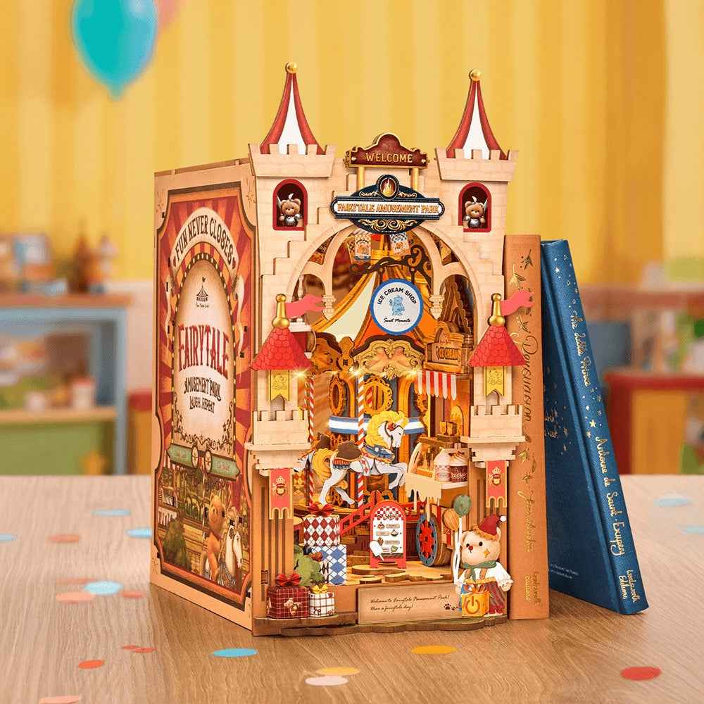 Robotime Rolife DIY Bookends Kit Fairytale Amusement Park - Image 2