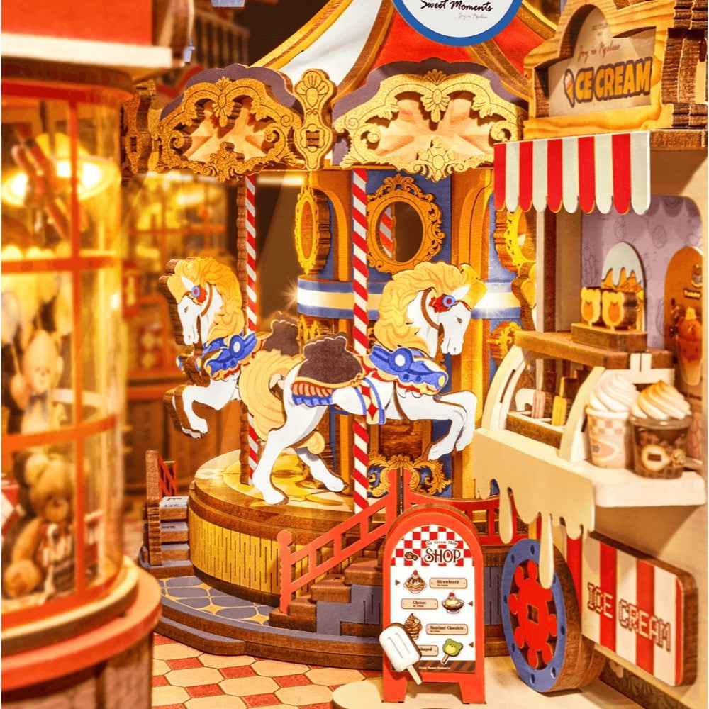 Robotime Rolife DIY Bookends Kit Fairytale Amusement Park - Image 3