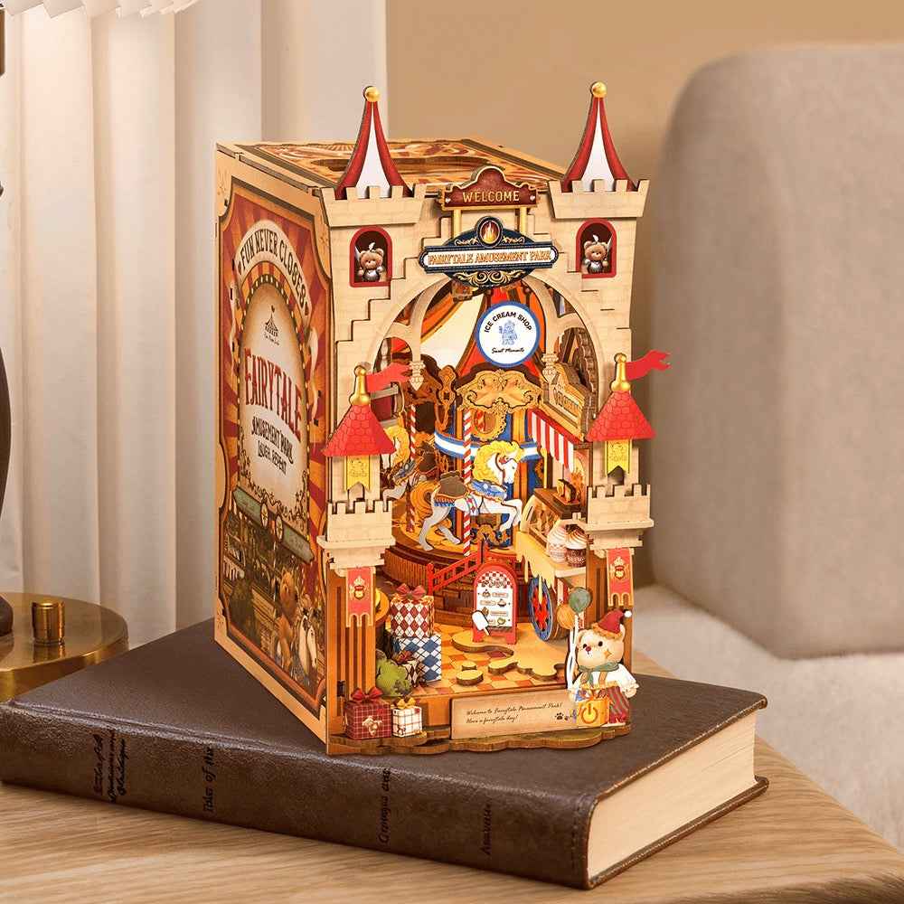 Robotime Rolife DIY Bookends Kit Fairytale Amusement Park - Image 5