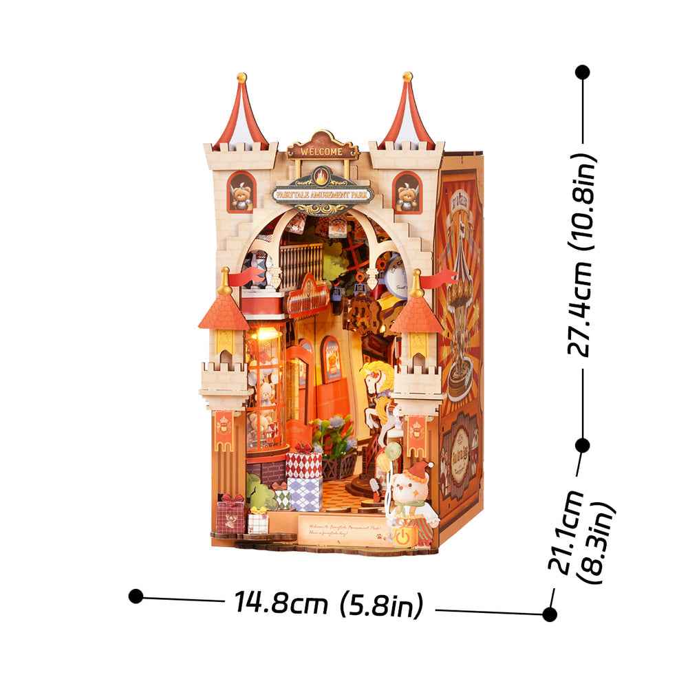 Robotime Rolife DIY Bookends Kit Fairytale Amusement Park - Image 6