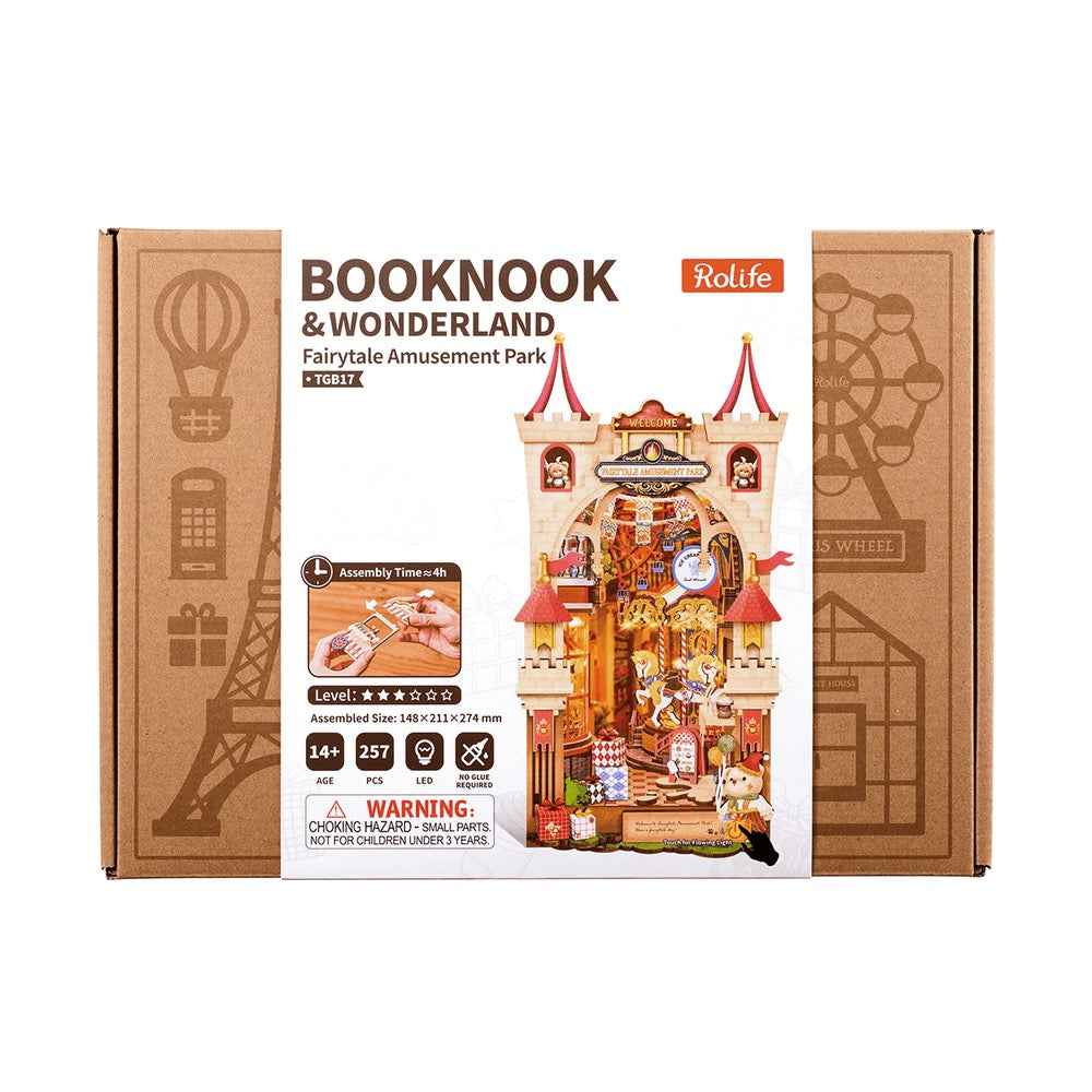 Robotime Rolife DIY Bookends Kit Fairytale Amusement Park - Image 7