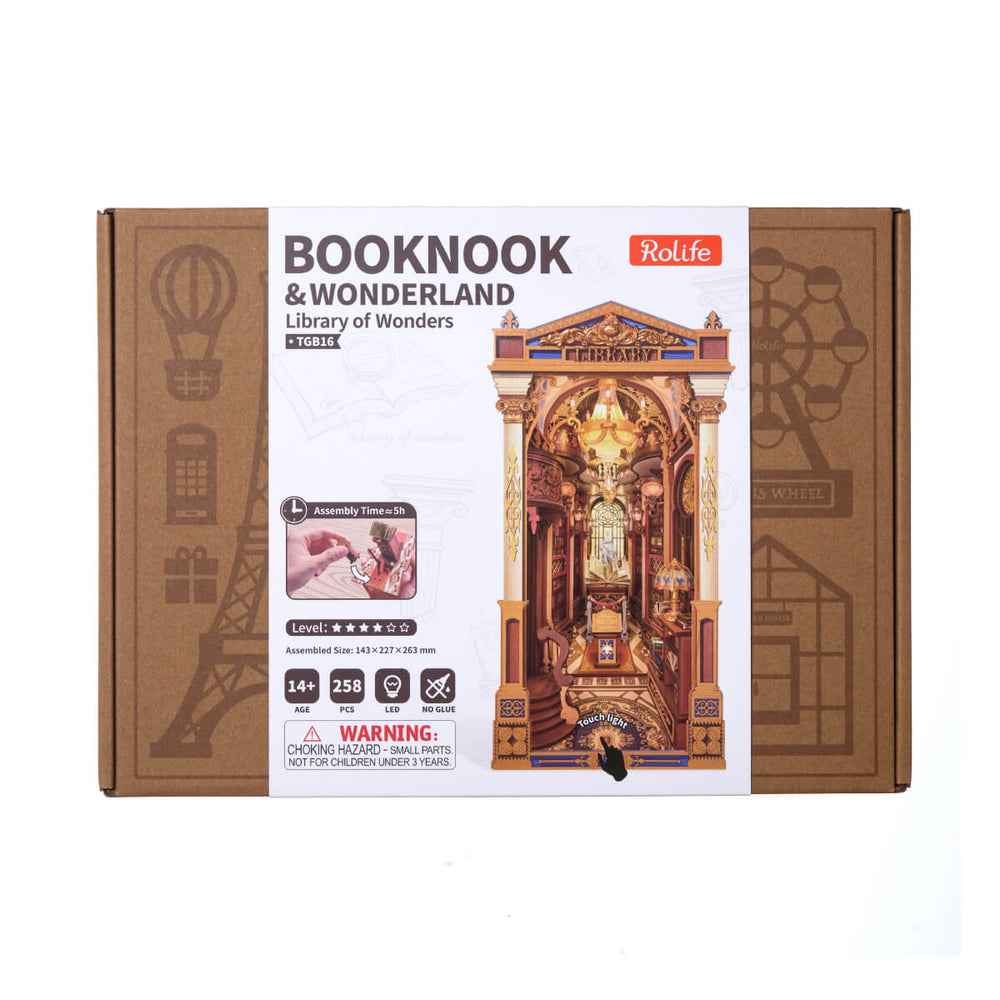 Robotime Rolife DIY Bookends Kit Library Of Wonders - Image 7