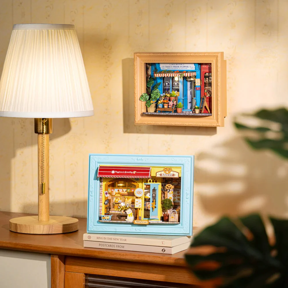Robotime Rolife DIY Framed Fluffy Cat Bakery - Image 4