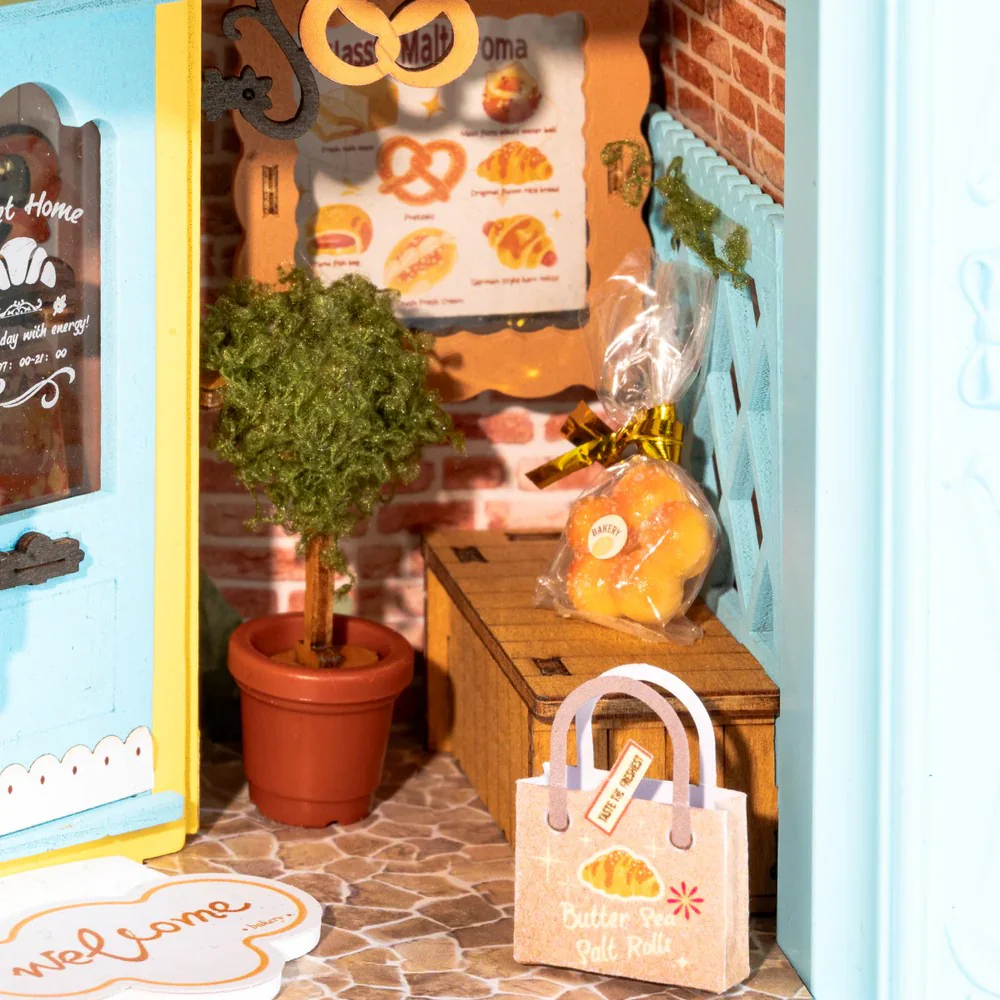 Robotime Rolife DIY Framed Fluffy Cat Bakery - Image 5