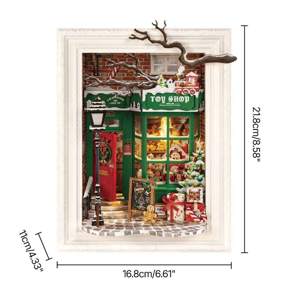 Robotime Rolife DIY Framed Santas Toy Shop - Image 5