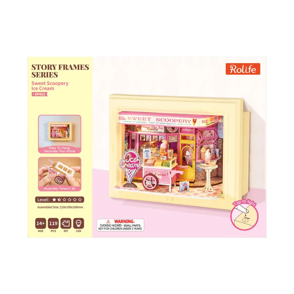 Robotime Rolife DIY Framed Sweet Scoopery Ice Cream - Image 2