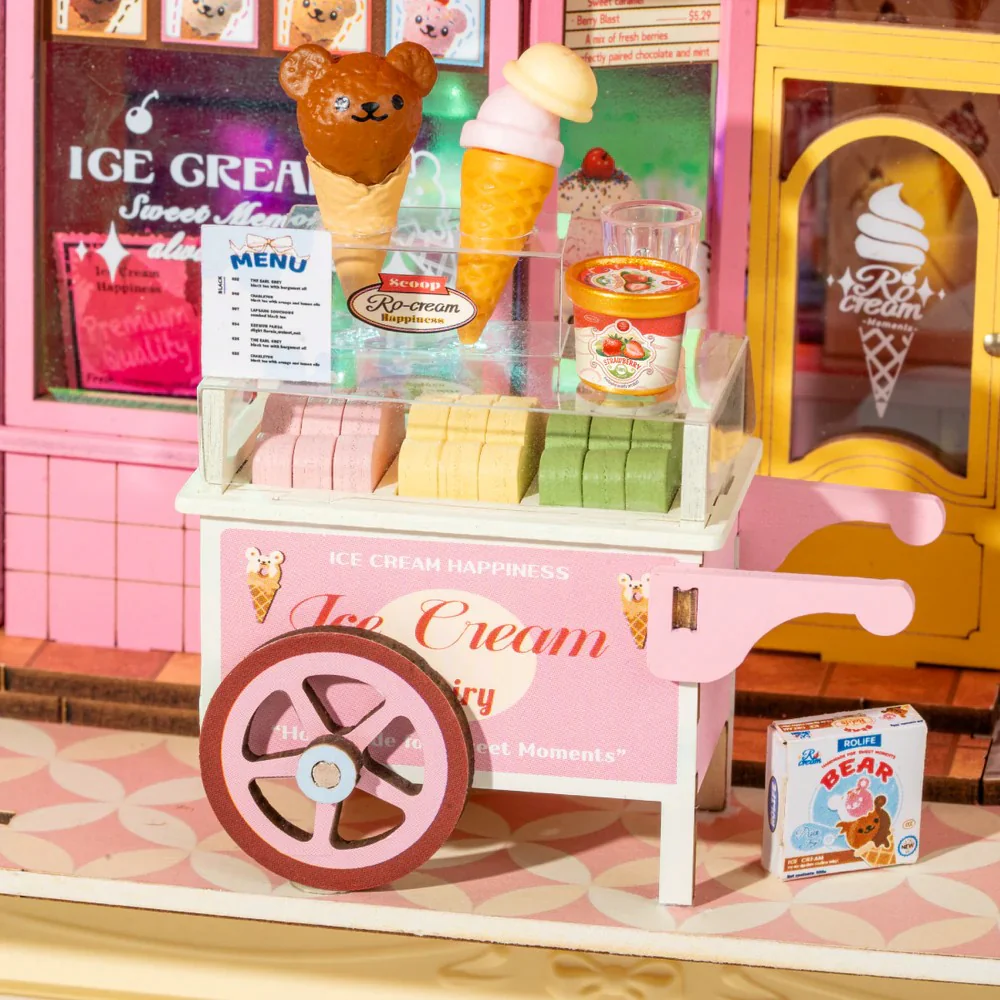Robotime Rolife DIY Framed Sweet Scoopery Ice Cream - Image 5
