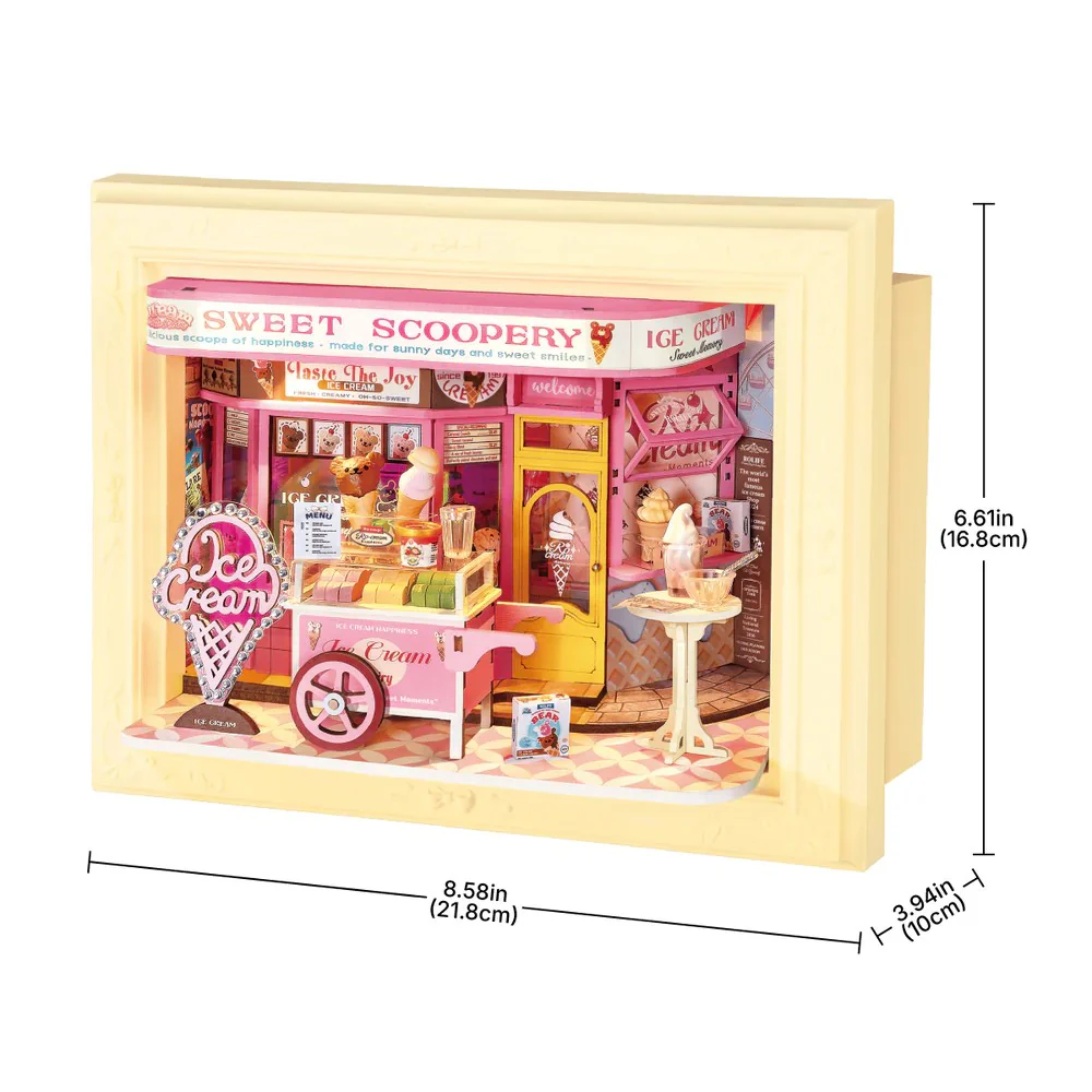 Robotime Rolife DIY Framed Sweet Scoopery Ice Cream - Image 6