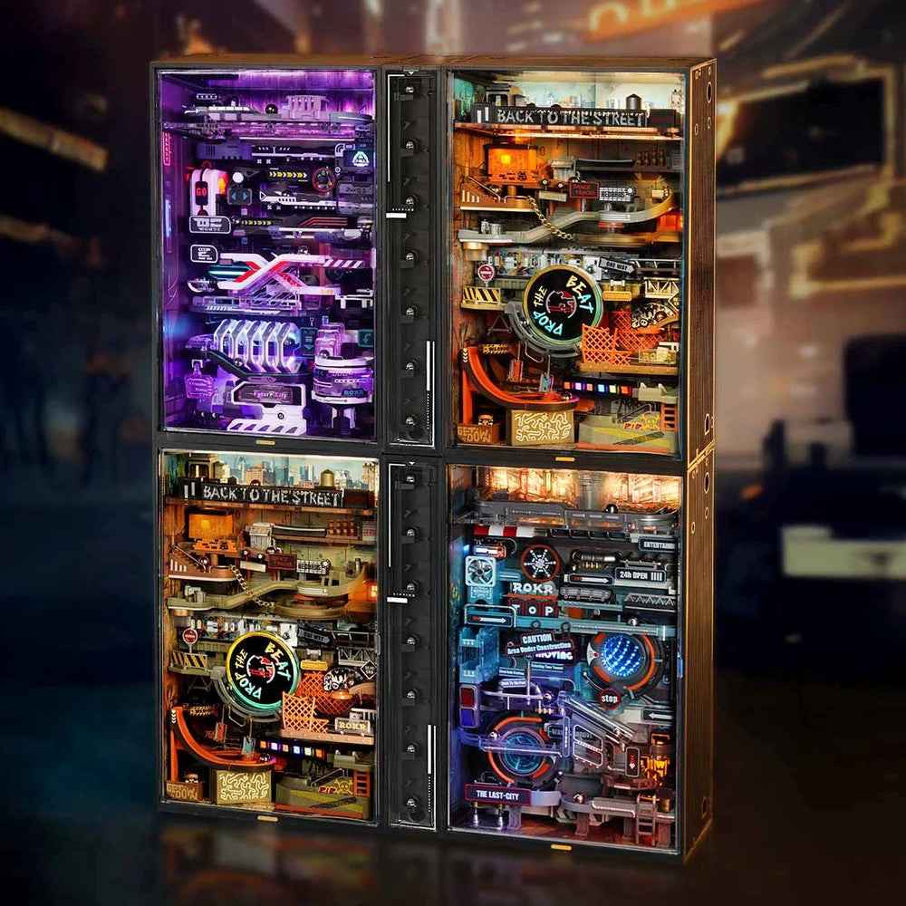 Robotime Rolife DIY Marble Run Hip Hop Street City with Elevator - Image 8
