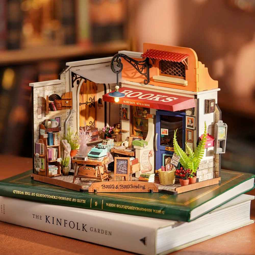 Robotime Rolife DIY Mini House Corner Bookstore - Image 3