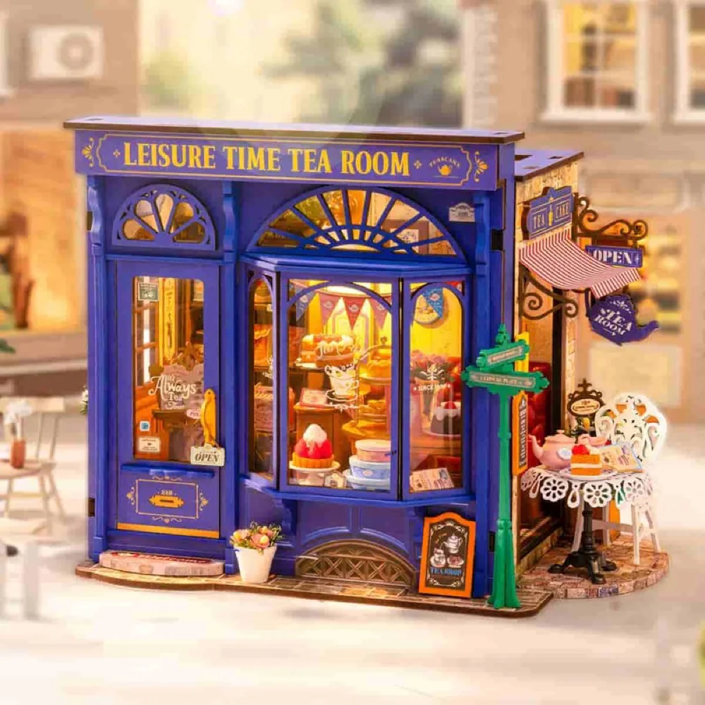 Robotime Rolife DIY Mini House Leisure Time Tea Room - Image 2