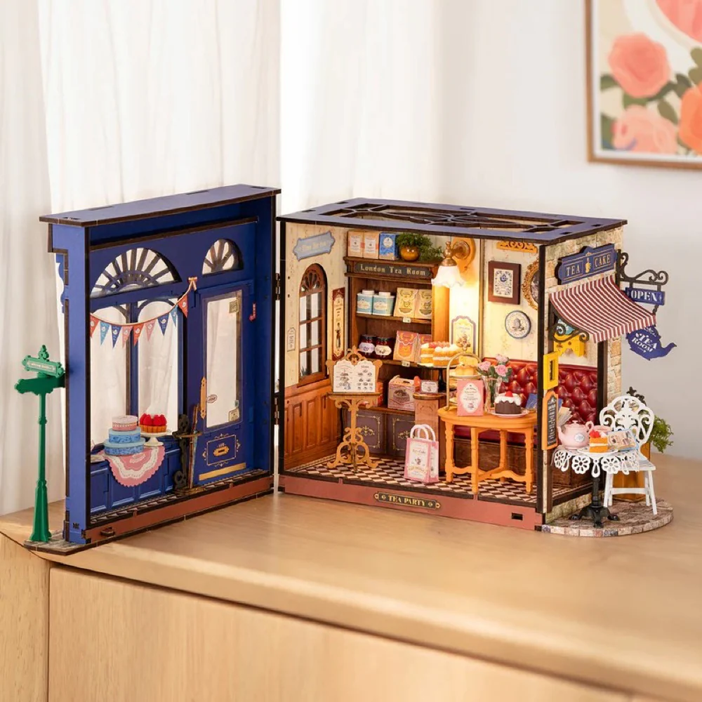 Robotime Rolife DIY Mini House Leisure Time Tea Room - Image 3