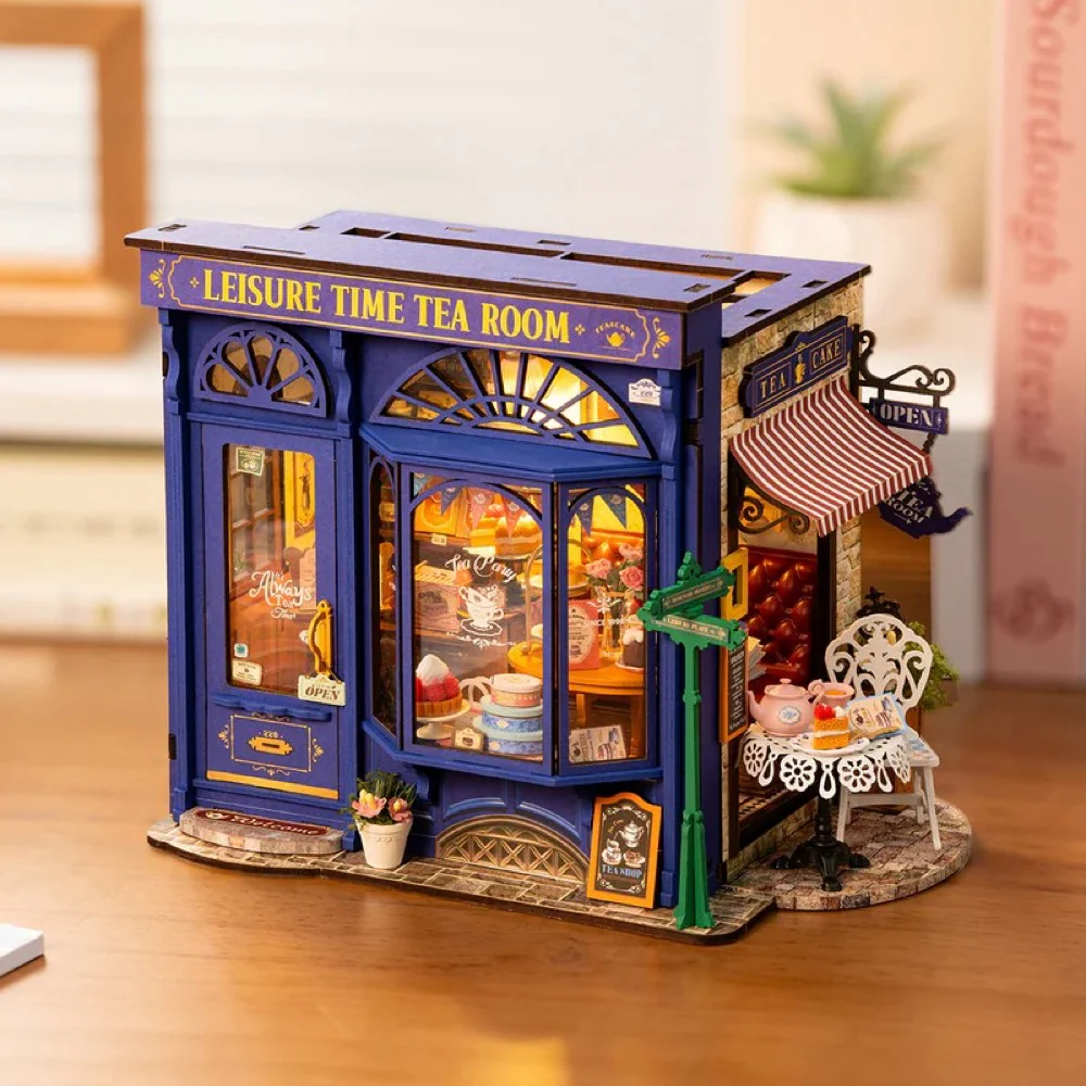 Robotime Rolife DIY Mini House Leisure Time Tea Room - Image 4