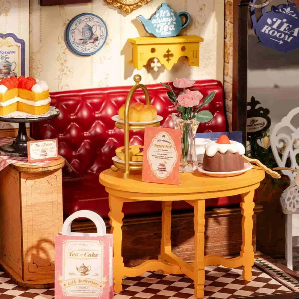 Robotime Rolife DIY Mini House Leisure Time Tea Room - Image 5