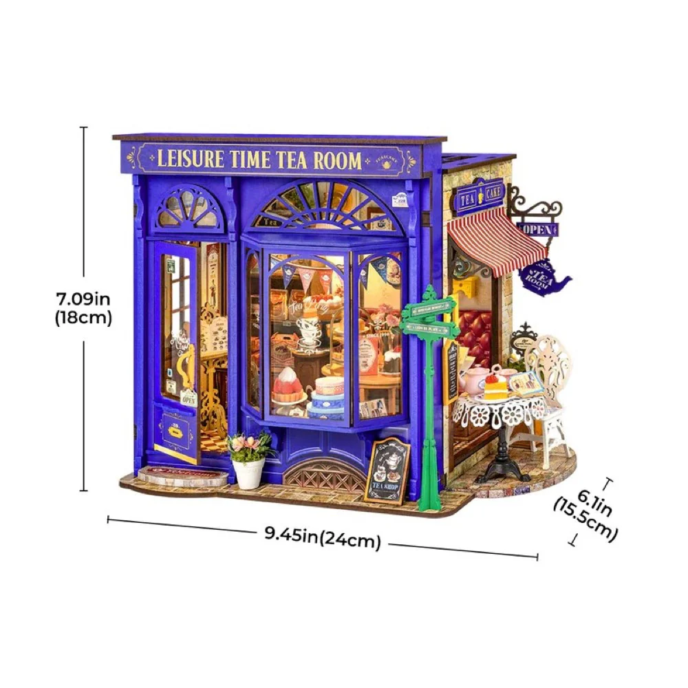 Robotime Rolife DIY Mini House Leisure Time Tea Room - Image 6
