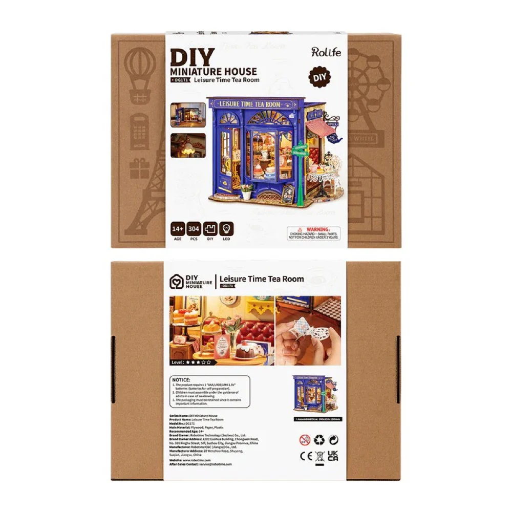 Robotime Rolife DIY Mini House Leisure Time Tea Room - Image 7