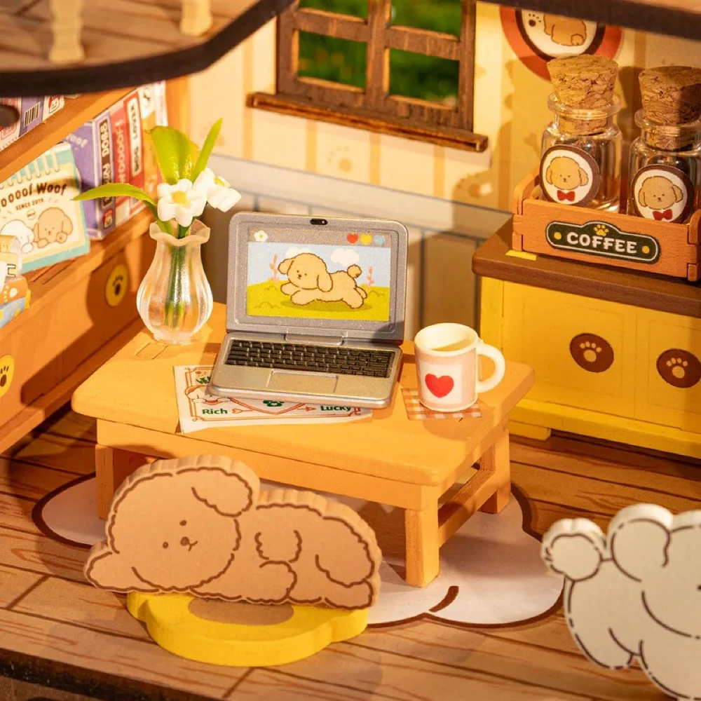 Robotime Rolife DIY Mini House Puppys Cozy Villa - Image 5