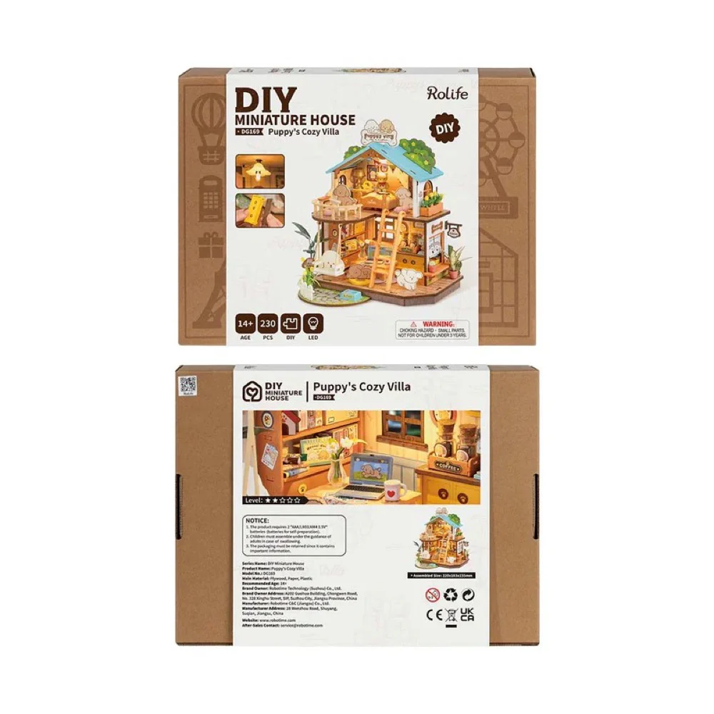 Robotime Rolife DIY Mini House Puppys Cozy Villa - Image 7