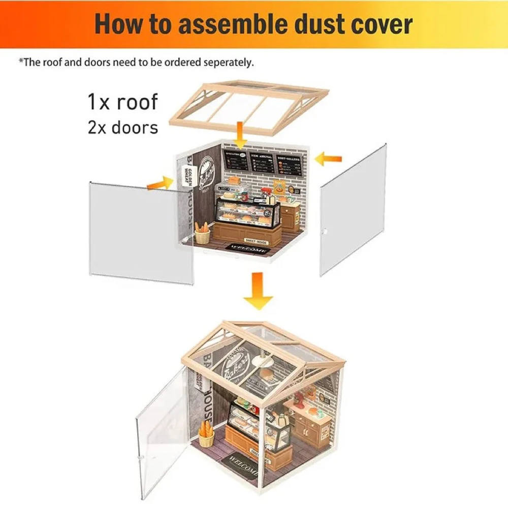 Robotime Rolife DIY Plastic Superstore - Roof Only (D) - Image 3