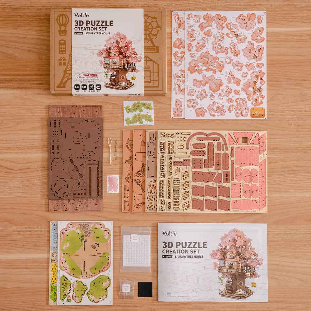 Robotime Rolife DIY Sakura Tree House - Image 3