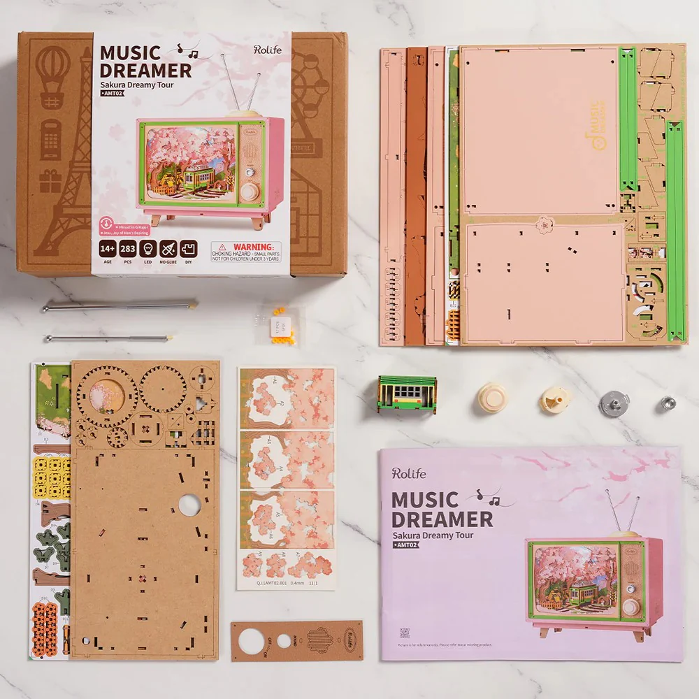 Robotime Rolife Music Box Sakura Dreamy Tour - Image 3