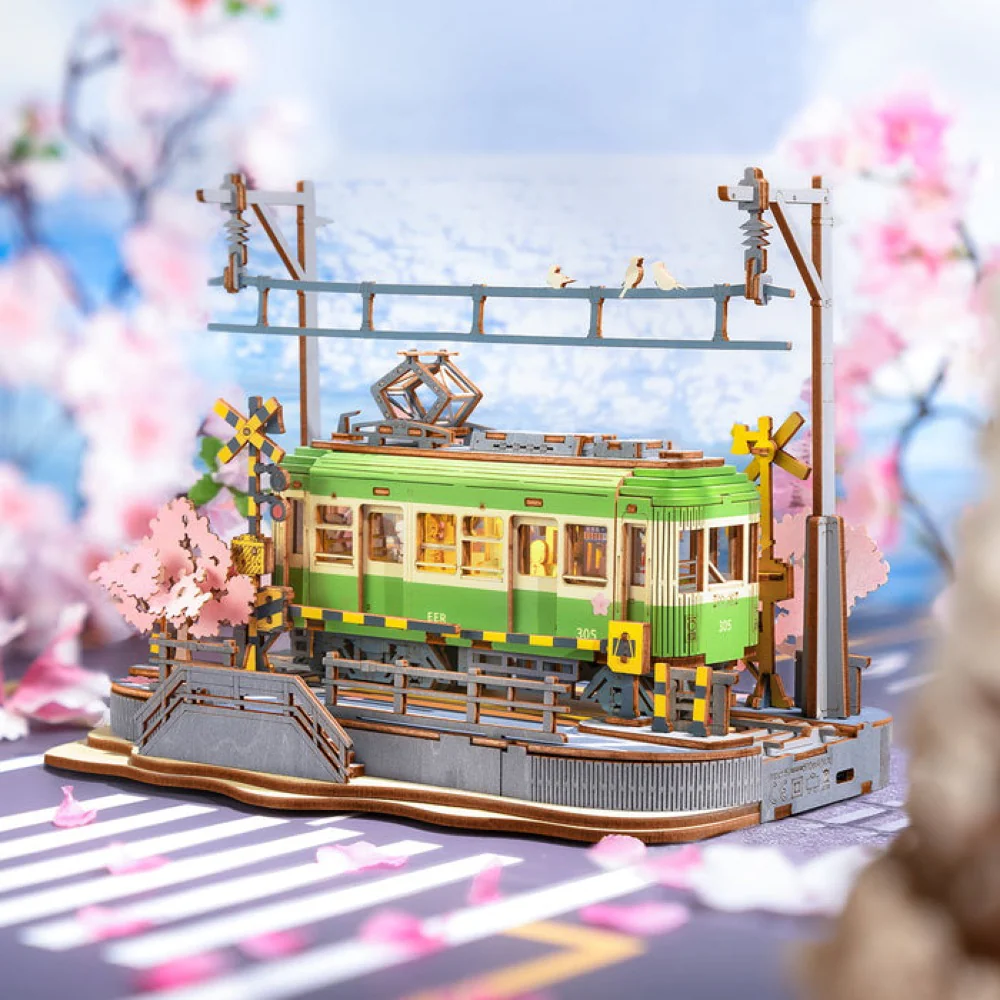 Robotime Rollife DIY Sakura Journey Tram - Image 3