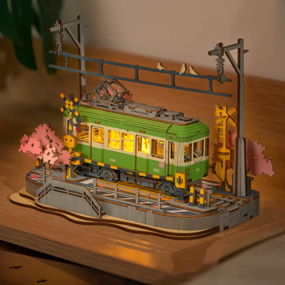 Robotime Rollife DIY Sakura Journey Tram - Image 5