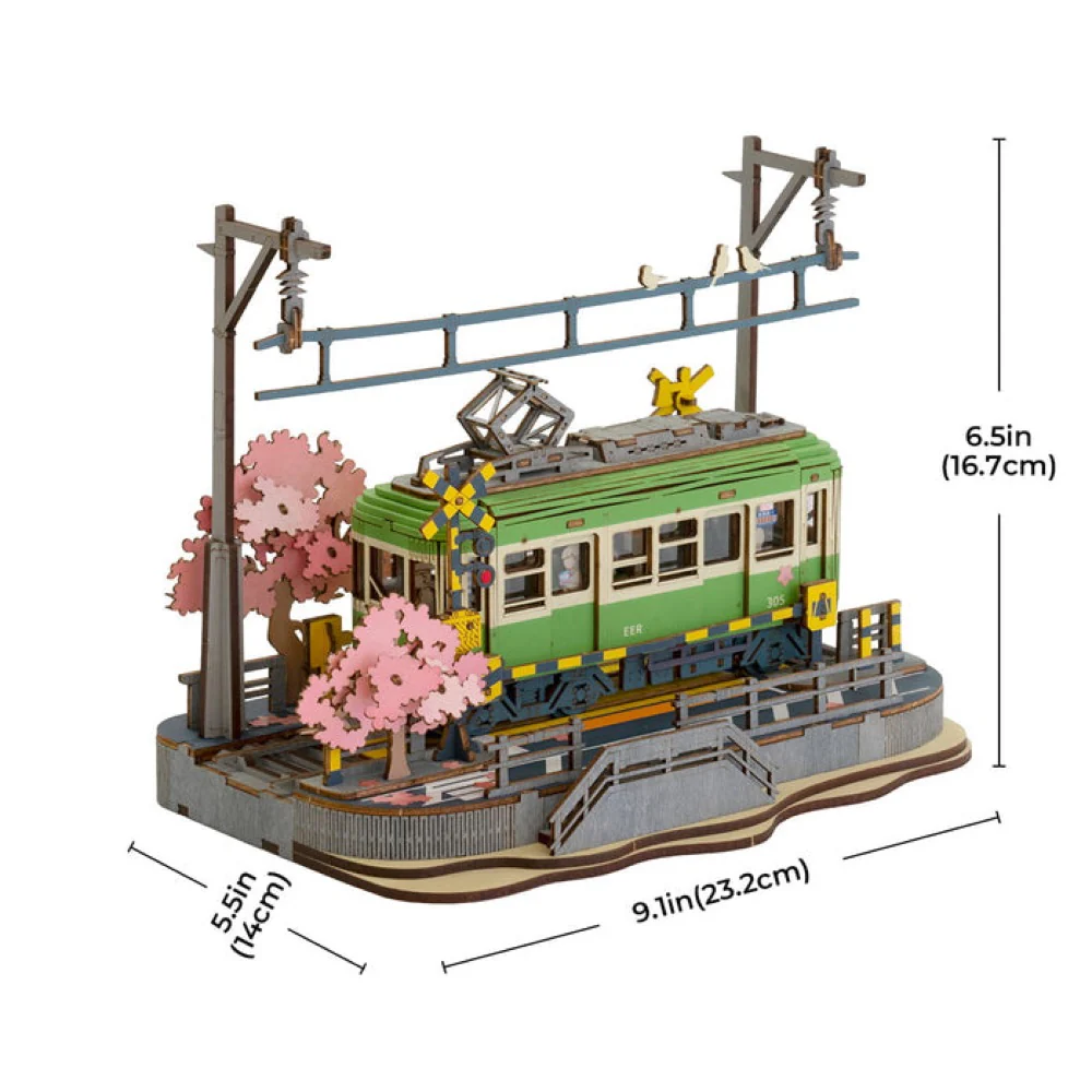 Robotime Rollife DIY Sakura Journey Tram - Image 7