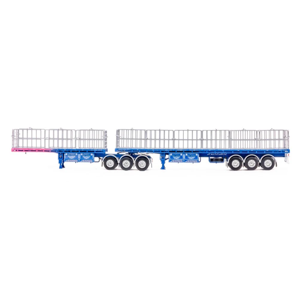 Drake ZT09283 1/50 Freighter B Double Flat Top Ross Transport Blue/Pink - Image 2