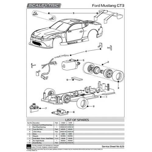 Scalextric C4519 Ford Mustang GT3 Slot Car Proton Competition Qatar 2024 - Image 7